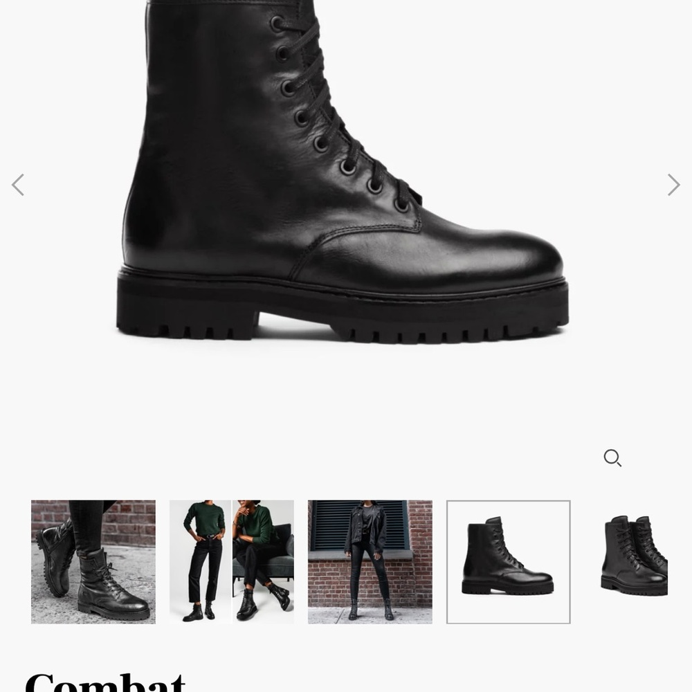 Thursday Boot Company Black Combat Boots Size 8 Brand New Unworn - Picture 2 of 5